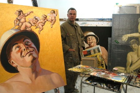 Peter Carlsen i sit atelier